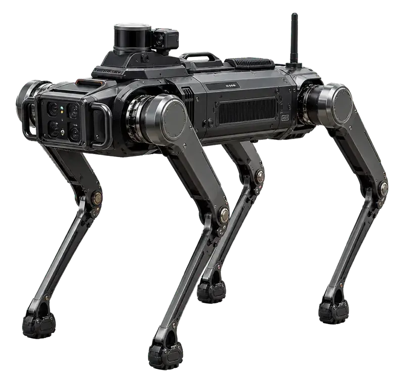 Rugged quadruped inspection robot